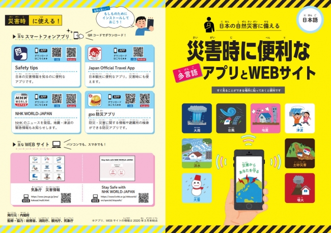 災害時に活用できるアプリとwebサイトを紹介する多言語リーフレットの発信開始 内閣府 特定技能online